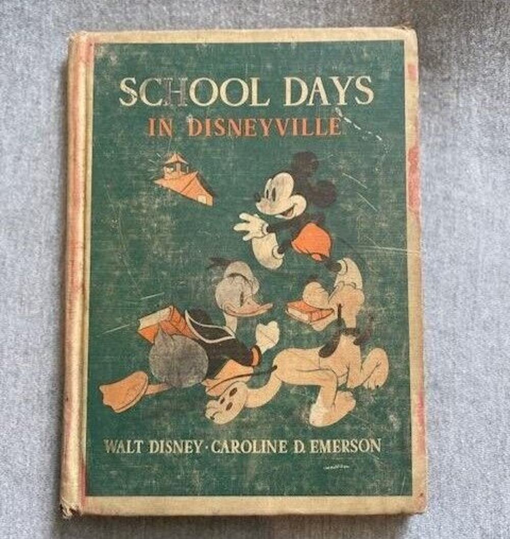 Vintage SCHOOL DAYS IN DISNEYVILLE Walt Disney Studio 1939 Hardcover